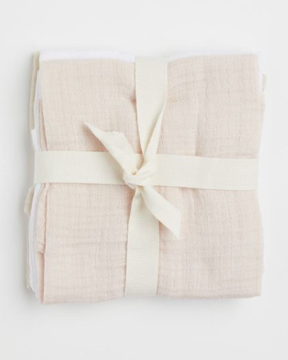 Set of 3 muslin baby blankets